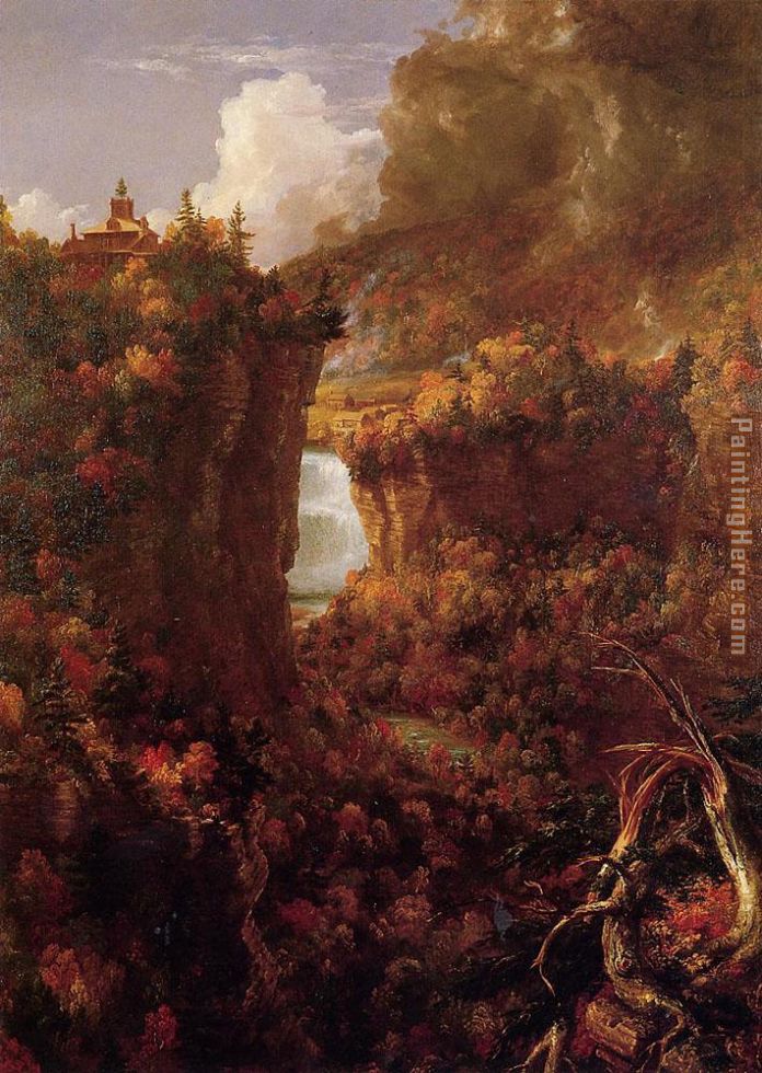 Portage Falls on the Genesee painting - Thomas Cole Portage Falls on the Genesee art painting